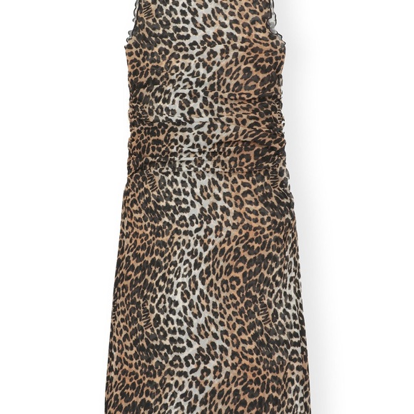 Ganni Leopard Print Sleeveless Dress - Picture 1 of 4